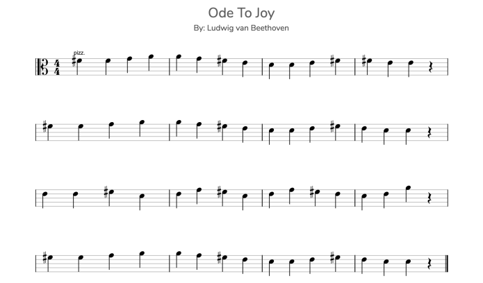 Ode To Joy Sheet Music