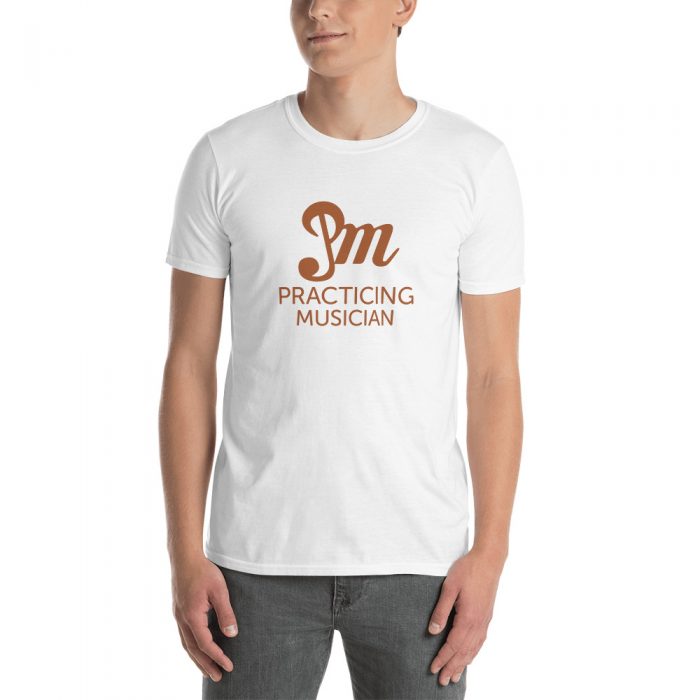 t-shirt practicing musician - learning to play a music instrument