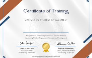 certificate of training music education