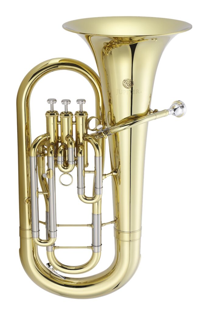 Deep sounding instrument the Jupiter Euphonium 3 valve and enjoy free lessons and music education with the Euphonium