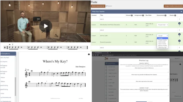 what on line music lessons look like - music education online putting music theory and practice together