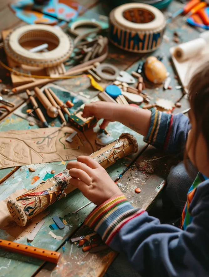 homesschool child enjoying music activities