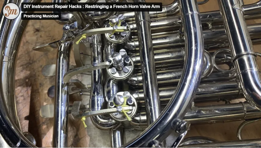 French Horn Valve Restringing