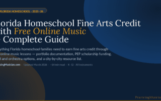 Florida Homeschool Fine Arts Credit with Free Online Music — Complete 2026 Guide