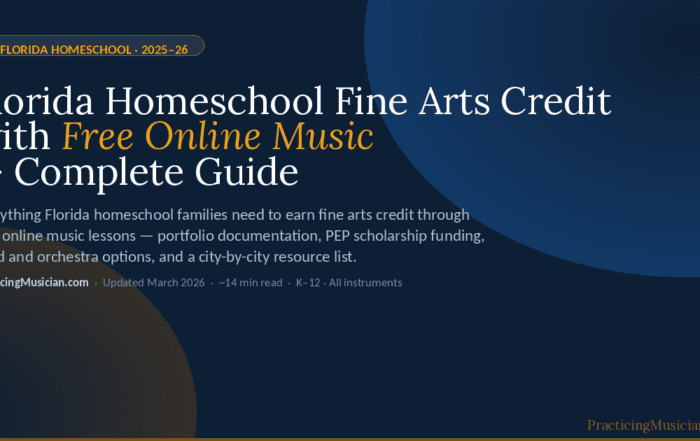 Florida Homeschool Fine Arts Credit with Free Online Music — Complete 2026 Guide