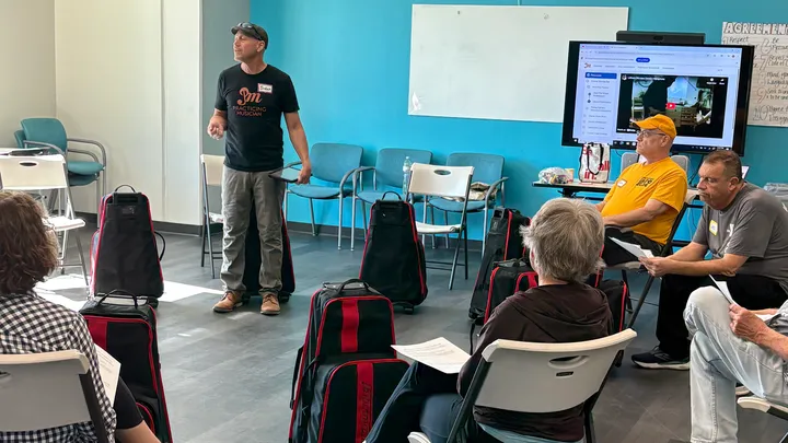 Music class at community center