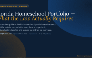 Florida homeschool portfolio what the law actually requires