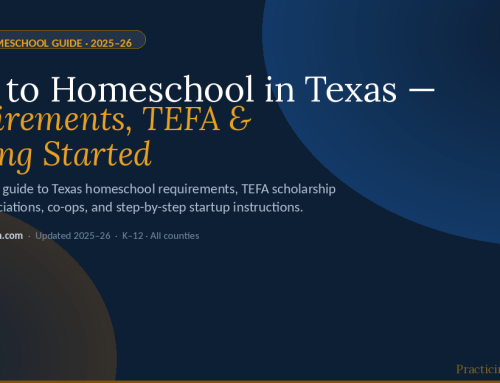 Texas Homeschool guide 2025-26