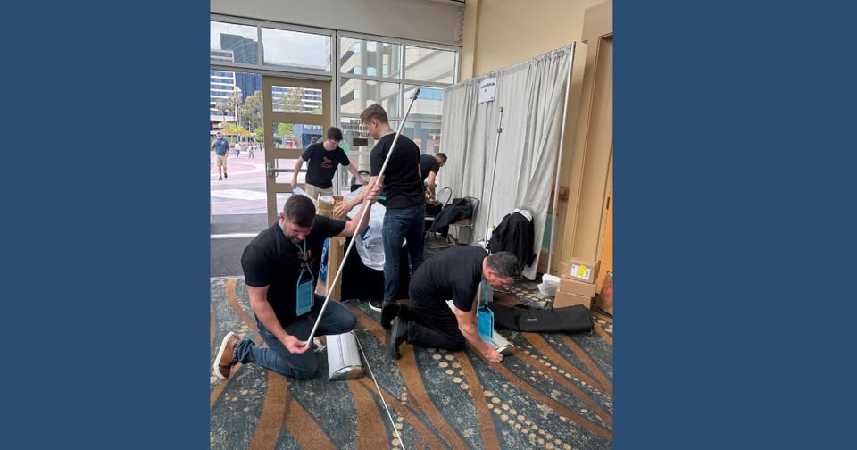 Practicing Musician team setting up Booth 101 at NAYDO 2026