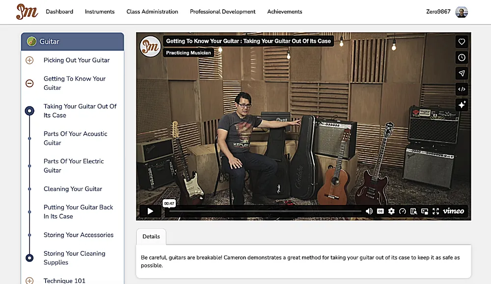 guitar screen shot getting to know your guitar practicing musician