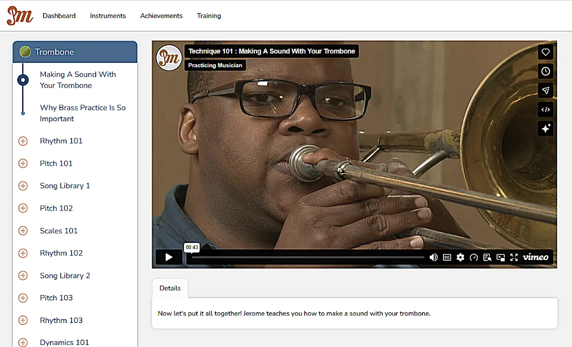 trombone tech 101 make sound